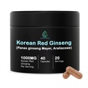 Holistisk Bin koreansk rød Ginseng Kapsler ren Panax Ginseng Supplement | Vegansk, Glutenfri, Ikke GMO, Ingen Fyllstoffer | Rik på Ginsenosider (40 Kapsler)