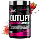 OUTLIFT Amped Max dosert høy STIM pre trening pulver 6G Citrulline, 3,2G Beta Alanine, Alpha GPC, CognatiQ, ekstrem energi, Massive pumper, elektrolyter (Strawberry Watermelon, 22 serveringer)
