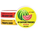 LyvWel 72mg koffein energipotter – vannmelon, rød gummybjørn, Pineapple Crush – Juicy ren energi med guarana – 3-Pack (48 Total Pouches)