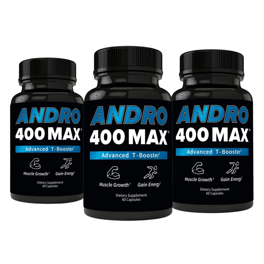 Andro400 Testosteron Støtte for menn og kvinner – Tongkat Ali, L-Arginine & L-Citrulline – Energi, Vitalitet og ytelse – 180 kapsler, 180 dagers forsyning