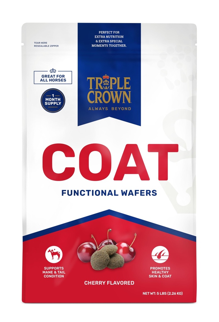 Triple Crown Coat Wafers, Funksjonell hest Wafers, Heste Frakk Supplement, Heste Hud Supplement Wafer, 5 lbs