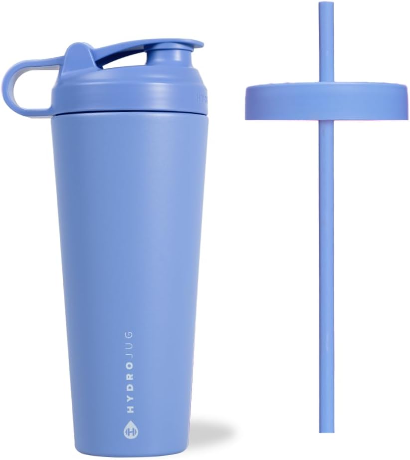 HydroJug rustfritt stål Shaker Cup 24oz - Perfekt for proteinshakes, pre-Workout drinker, Iced kaffe - enkel blanding, vakuum isolert, Cup Holder Kompatibel, BPA gratis - Holder Temp for timer