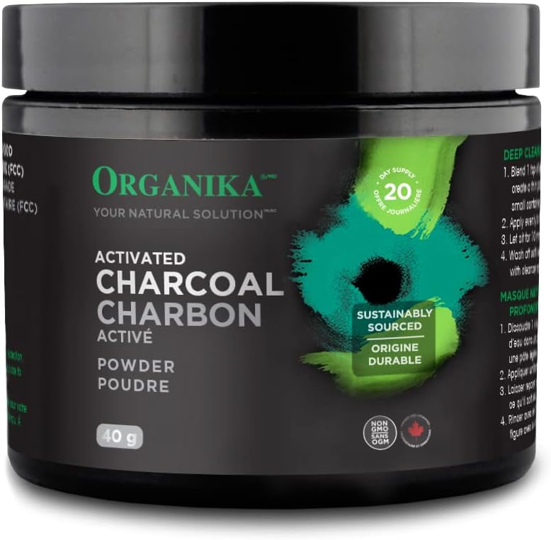 ORGANIKA Aktivert Charcoal pulver, 40 GR