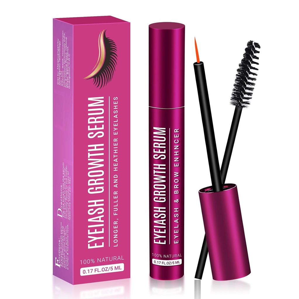 Lash Serum 5ML for Eyelash vekst - Premium Formula for lengre, Fullere og Thicker Lashes - Unleash kraften i naturen for å meistre resultater