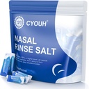 120PCS saltsalongpakker Sinus Nasal renser for Neti Pot, Individuelt omgitt 2.34G Nasal Vaske Irrigasjonssystem Nese Cleaner Saline Påfyllingspakker