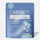 Cabinet: 500 mg Acetaminophen for hodepine relief, Toothaches, Sore Throat og Fever Reduser, 120 tabletter (påfyll)