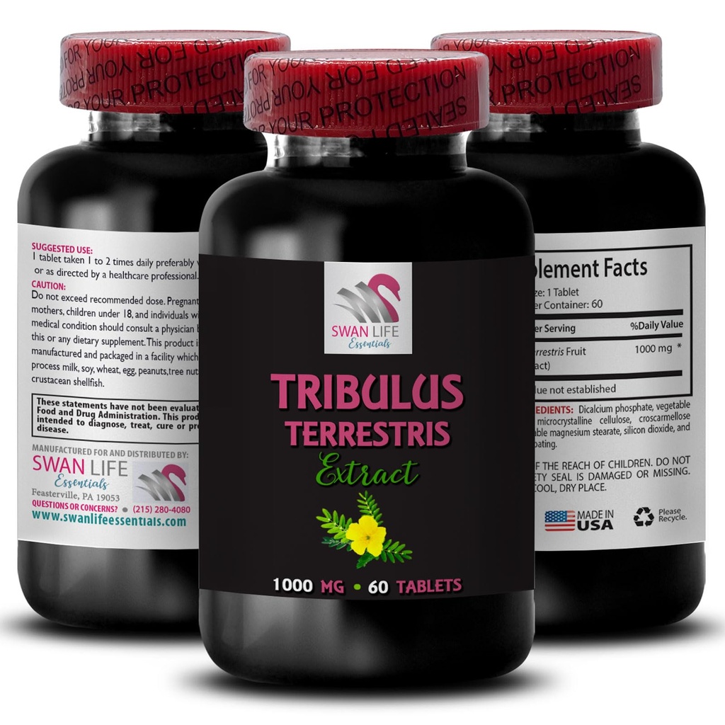 Stamina Power - TRIBULUS TERRESTRIS EXTRACTS - Energi for aktivitet, energistøtteformel, aktiv energistøtte, plantebasert energiforsterkning, aktivitetskraft, aktiv trening Boost 1 flaske 60 tabletter