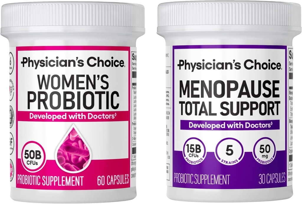Legens CHOICE Total Womens Menopause Support Bundle - Womens Probiotic 60ct + Menopause Probiotic 30ct