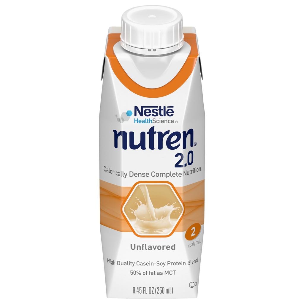 Nutren (2,0 kcal/ml) Kalorisk-dense rørmateformula, uflavorert, 8,45 Fl Oz eller 250 ml (pakke med 24)