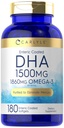Carlyle DHA Supplement 1500mg | 180 Softgels | Omega-3 Supplement | Ikke-GMO, Glutenfri