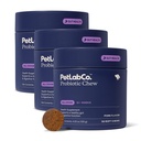 PetLab Co. Probiotika for hunder, støtte Gut Helse, Avslappende diarré, Diagtive Helse og sesongallergier - Pork Flavor - 30 Soft Chews - Emballasje May Vary (Value 3-Pack)