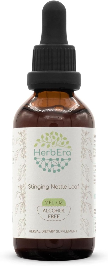 Stinging Nettle Leaf B60 alkoholfri urteekstrakt Tinktur, konsentrert flytende dråper naturlig Stinging Nettle (Urtica Dioica) tørket blad (2 fl oz)