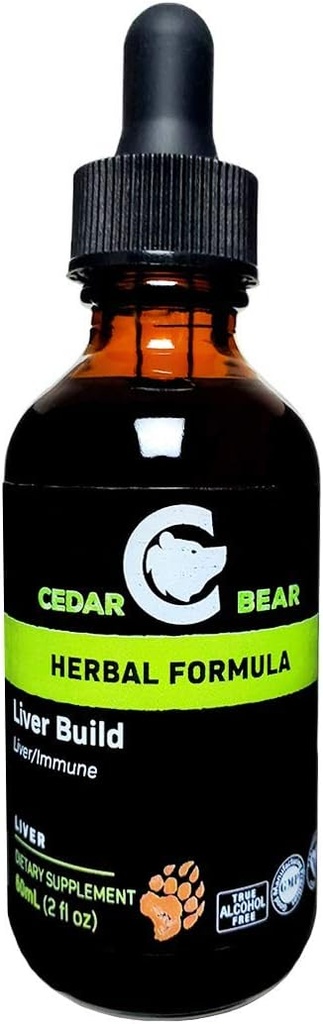Cedar Bear Liver Bygg et flytende urtetilskudd som bidrar til å styrke lever- og galleblærefunksjon 2 Fl Oz