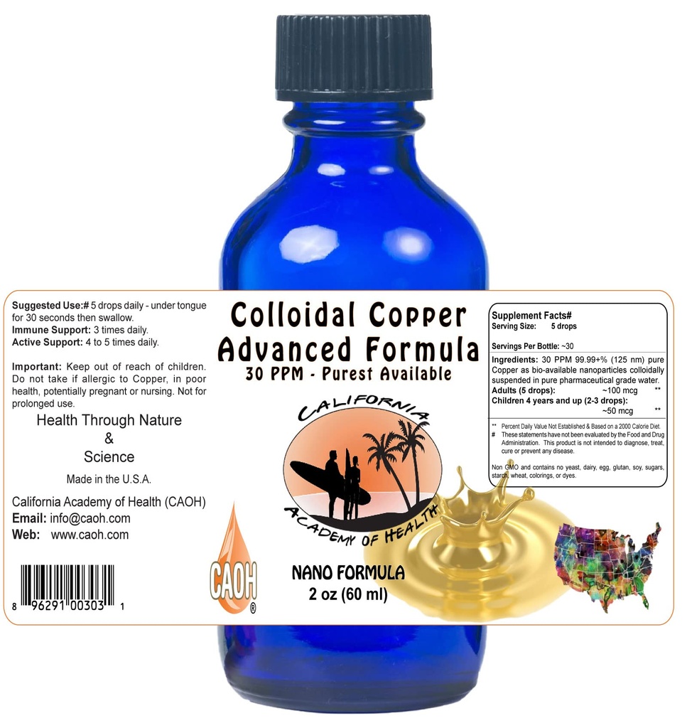 Colloidal Copper 2 oz fra CAOH