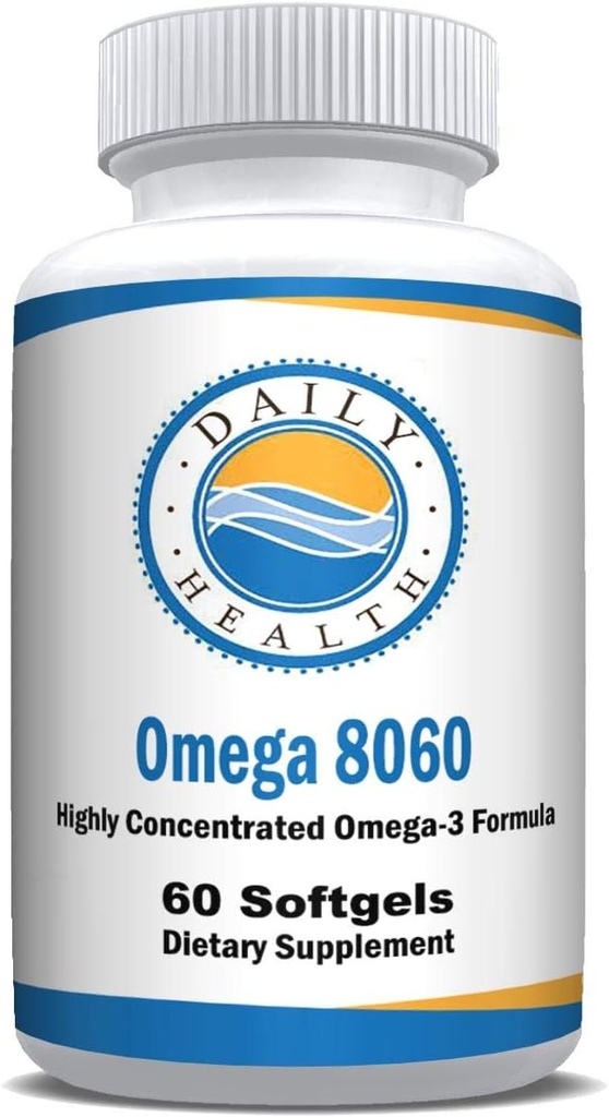 Omega 8060 2400mg Omega 3 Fish Oil Joint Helse Supplement 60 mykgel - 1 måneds forsyning