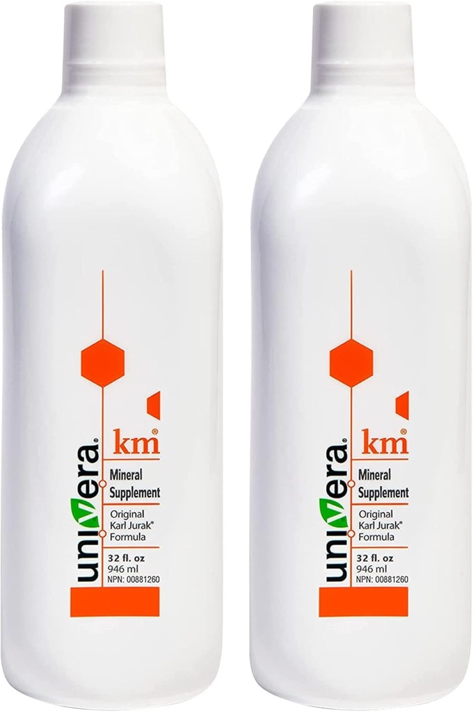 Univera KM Mineral Supplement | Original Karl Jurak Formel | Rik på Kalium og vitaminer | Stabiliser pH Balance | Støtter Digestion + Nutrient Absorpsjon | Naturlige Phytonutrienter | 60 dagers forsyning