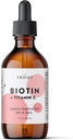 Pure Biotin flytende dropper 10000mcg - Biotin (B7) Maks. styrke for hår, hud og negler - vitamin C (8 mg) - kvinner og menn - 60 dagers forsyning / 2.0 fl. (60 ml)