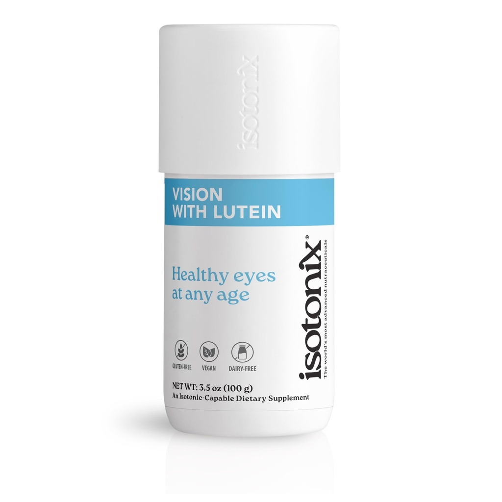 Isotonix Vision Formula med lutein – Støtter øyehelse, visjon og sirkulasjon – Antioksidanter, sink, vitamin C, E, Bilbær, Zeaxanthin – Øyetilskudd for klarhet og beskyttelse - 30 Services