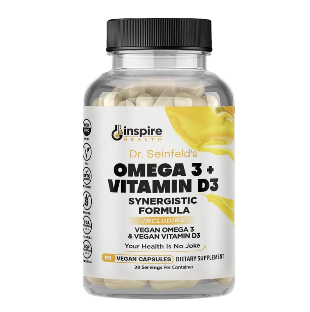 Bort ernæring Vegan Omega 3 og vitamin D3 Supplement 90Ct