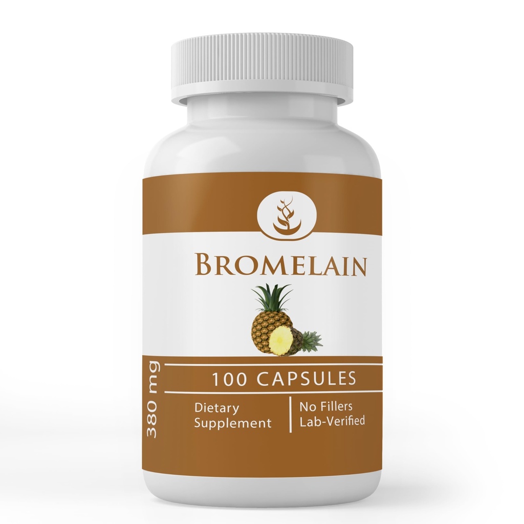 Rene originale ingredienser Bromelain, (100 kapsler) Alltid ren, Ingen tilsetningsmidler eller fyllstoffer, Lab Verifisert