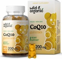 Wild & Organic CoQ10 Gummies - Vegansk CoQ10 200mg Antioksidant Supplement med Ubiquinon - Naturlig energi og fokus Gummier med Coenzym Q10-60 Ikke-GMO Pektin Chewables