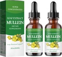 Mullein Drops for Lungs,Mullein Leaf Extract - Støtte Lung Cleanse - Økologisk naturlig kosttilskudd for voksne, Tinktur Drops | Ikke-GMO, Vegetarisk sunn livsstil-(2Pack)