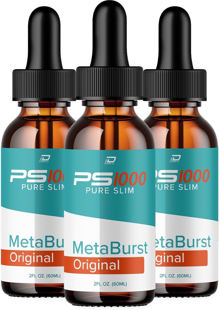 Metaburst PS1000 Pure Drops Liquid Supplement - PS1000 Metaburst Liquid Drops, PS1000 Original Metabolic Support Supplement, PS1000 Pure Metaburst anmeldelser (3 Pakke - 3 måneders forsyning)