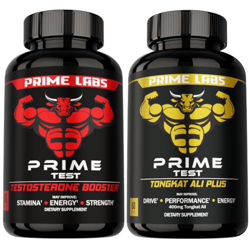 Prime Labs Prime Test Testosteron Booster (60 ct) + Tongkat Ali Plus (60 ct)