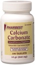 Pharbest kalsiumkarbonat Antacid og kalsium Supplement 10 korn - 100 tabletter ved HARBEST