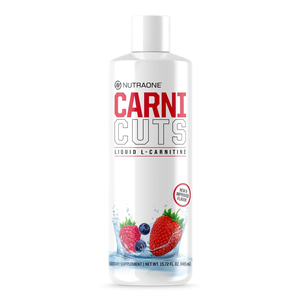 NutraOne Carnicuts L-karnitin flytende kosttilskudd stimulant gratis* (Berry Blast - 32 serveringer)