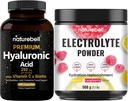 NatureBell Hyaluronsyre Kapsler med Biotin + Vitamin C & Electrolyte Hydration Powder Bundle Pack | Complete Beauty Care Complex