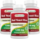 Best Naturals Red Yeast Rice 1200 mg (Non-GMO) 120 tabletter (120 greve (pakke på 3))