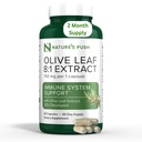 Naturens Push Super Potent Olive Leaf 8:1 Ekstrakt 20% Oleuropein 750mg Kapsel Immunsystem, hud og hjerte helse støtte Vegan Non-GMO USA cGMP Glutenfri Antioksidanter 60 kapsler 2 måneders forsyning