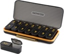 Ukelig Pill Organizer 2 ganger om dagen - Pill tilfelle Am Pm - reisepille 7 dager Bærbar daglig vitamin kontainer aestetisk medisin dispenser med 7 separate sammenligninger Morgen natt Supplement Holder