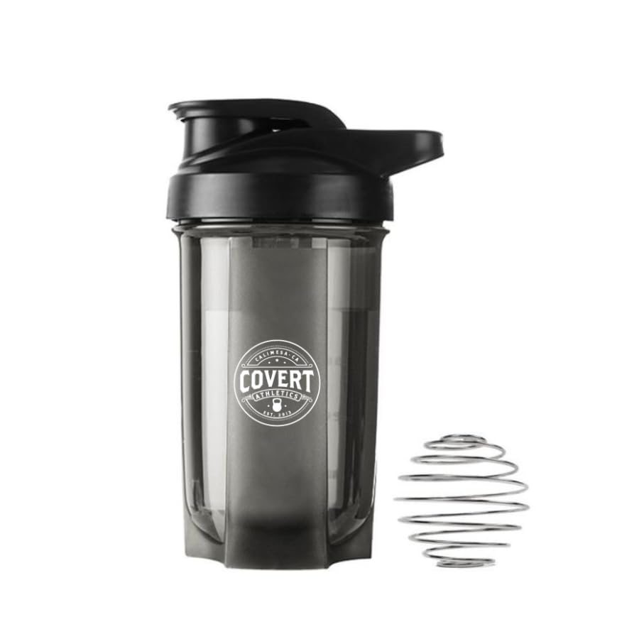 Unicorn Co X Covert Athletics 2024 Shaker for protein, pre trening, 16oz (svart)
