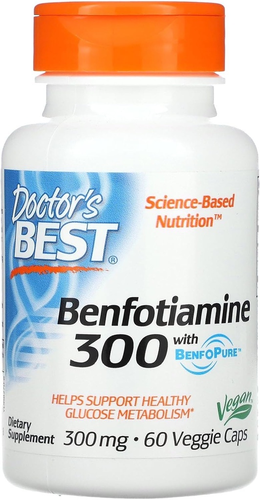 Legens beste, Benfotiamin med BenfoPure, 300 mg, 60 Veggie Caps