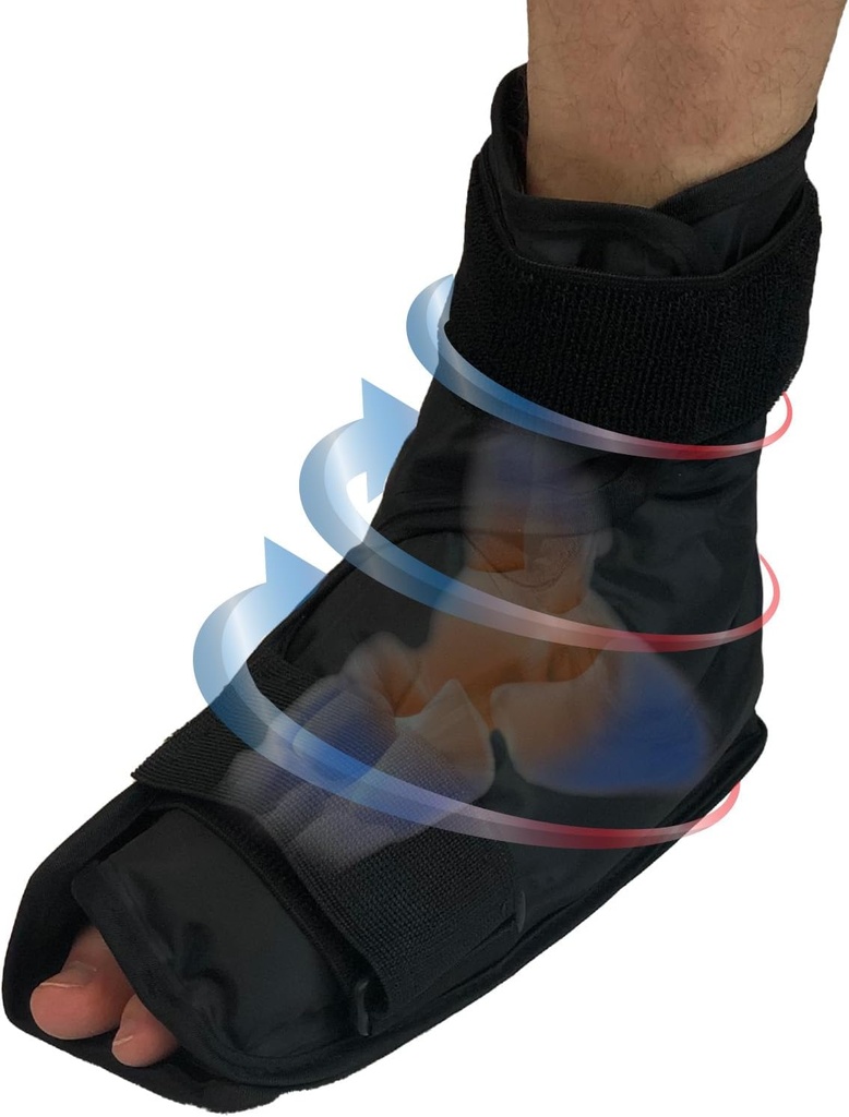 Fot og ankle smerte relief Hot/Kold Gel Wrap - effektivt lindret fot og ankel akser og smerter ved hjelp av kompresjon Gel Ankle ispakke Wrap - Heated eller kjølt, mål alle områder av Ankle & Fot - store