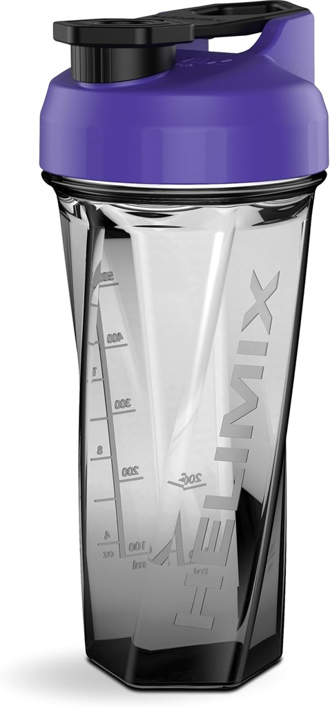 HELIMIX 2.0 Vortex Blender Shaker Flaske holder opp til 28oz | Ingen blandingskule eller Whisk | USA laget | Bærbar pre trening Whey Protein Drink Shaker Cup | Blander Cocktails Smoothies Shakes | Topp Rack Safe