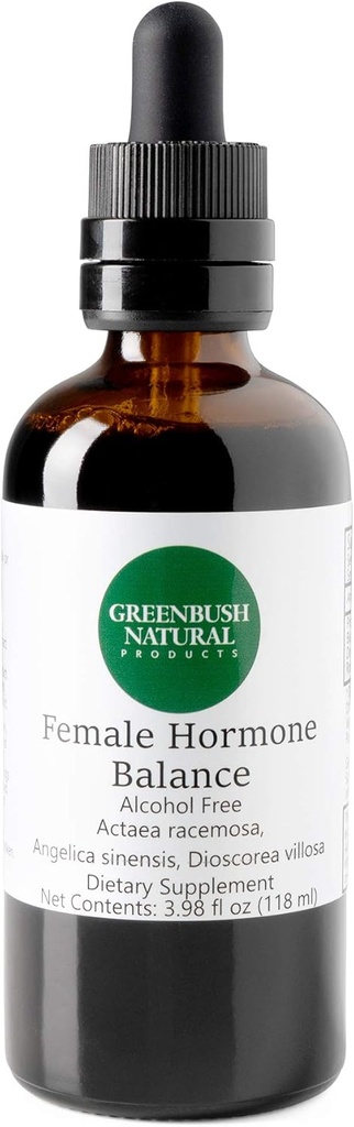 Grønnbush Kvinnlig hormonbalanse | 4 oz flytende ekstrakt, 240 doser | Reproduktiv helse, menstruasjonssyklus og menopause symptomer