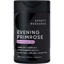Sports Research® Aften Primrose Olje 1300 mg, 120 Kapsler - 10% GLA, Cold-Pressed, Gluten & Soja Gratis
