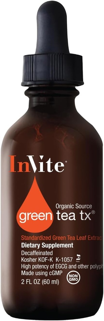 Inviter Helse Grønn Tea Tx® - Støtter immunhelse - Kombinerer Grønn Te Ekstrakt og Vitamin C - En Dropperful har Antioksidant Makt på opptil to kopper grønn te - 2 Fluid Ounces