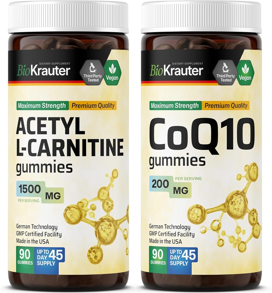 BIO KRAUTER Acetyl L-karnitin 90 Gummies & CoQ10 90 Gummies
