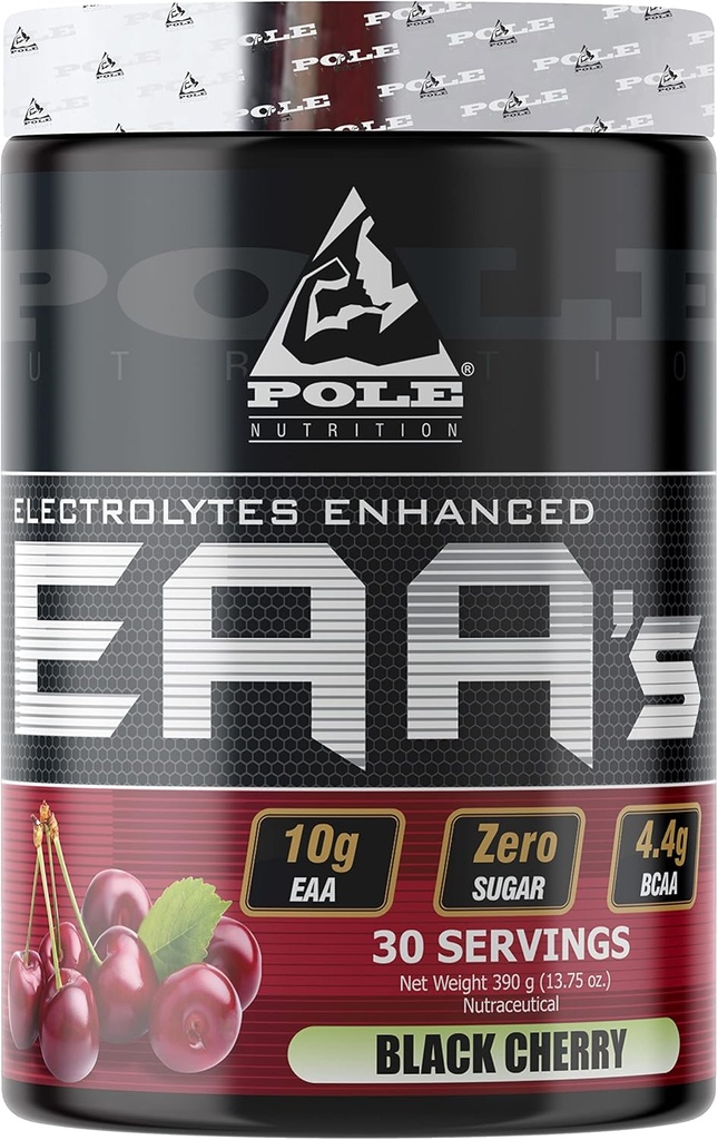 EAA Electrolytes Forbedret | Null sukker, smaksatt | 390 gram 30 serveringer (Black Cherry)