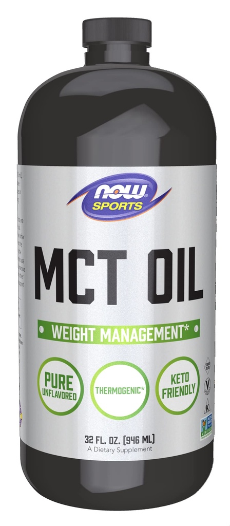 NU Foods Idrettsnæring, MCT (medium-kjede triglycerider) Olje 14 g, Vektkontroll, Flytende, 32-Ounce