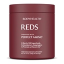 BodyHealth Reds forbedret med PerfectAmino - Daglig Superfood Smoothie pulver med antioksidanter, Adaptogener, Phytonutrienter, Frukt, Prebiotika, Probiotika, Fiber og Protein - 40 Serveringer