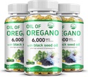 Naturens levende olje av Oregano med svart frøolje, 2 i 1 Oregano Supplement for immun helse, beholder høyt konsentrert karvatrol & thymoquinon, ikke-GMO, 3 pakke