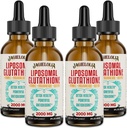 Liposomal Glutathione flytende 2000MG – Antioksidant Detox Supplement for kvinner og menn, Aging Defense, leverfunksjon og energi, med Hyaluronsyre + Aloe Vera + Vitamin C, Naturlig & Vegan, 8 FL.OZ