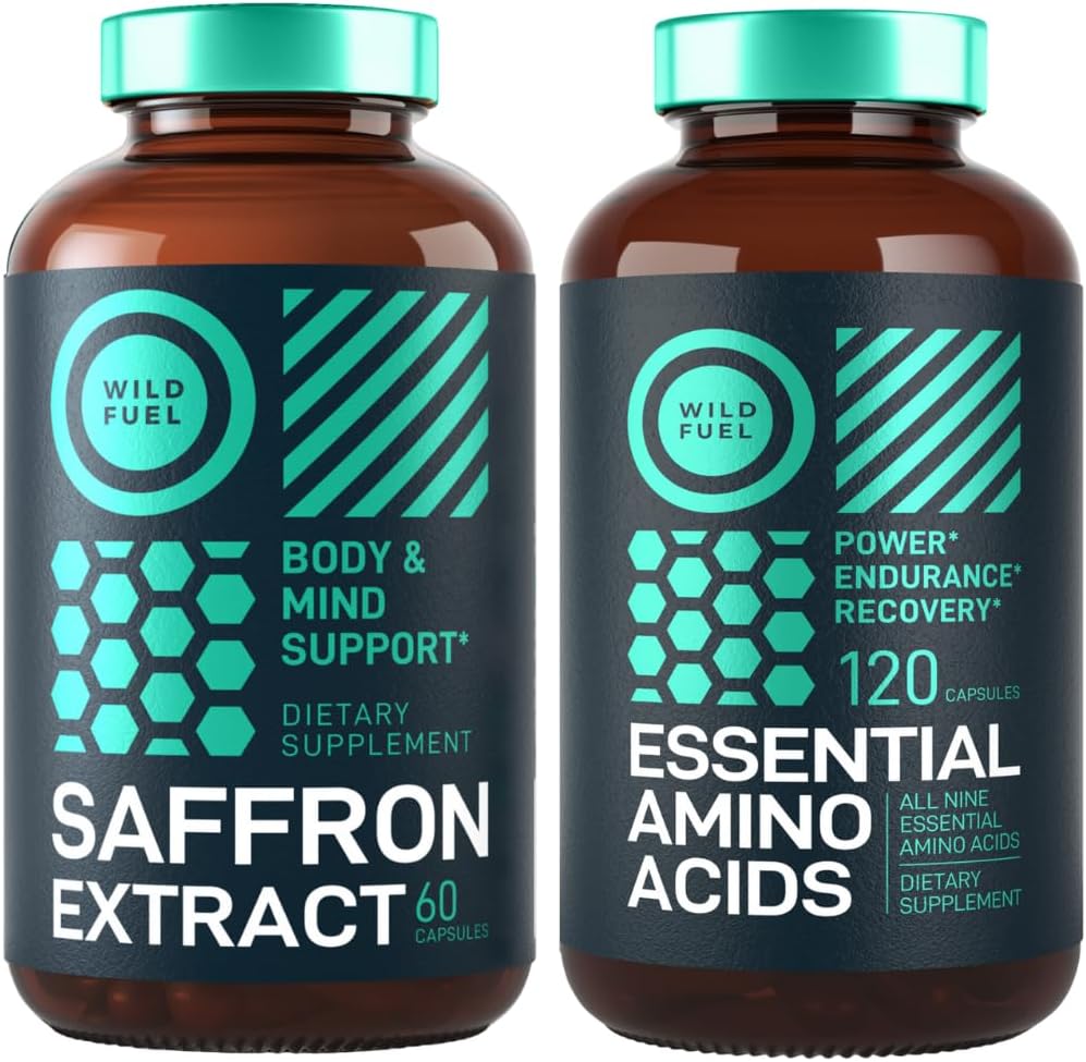 essensiell Aminosyre Supplement og ren safran ekstrahere energi og Mood Bundle
