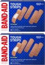 Band-Aid merke harde strimler klesbånd for sårpleie, holdbar beskyttelse for mindre kutt og skrab, alle én størrelse, 2 pakke