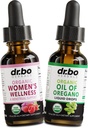 Hormon Balance for kvinner & Oregano olje organisk flytende dråper - Kvinners velvære organisk hormonal balanse & Menstruell Cramp periode støtte - olje av Oregano drops Tinktur ekstrakt rengjøring Detox